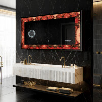 Verlichte Decoratieve Spiegel Voor - Fiery Reflections