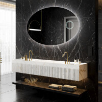 Moderne badkamer spiegel met LED-verlichting L226