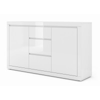 Komoda biała Bello Bianco III 150cm - mat / połysk