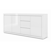 Komoda biała Bello Bianco IV 195cm - mat / połysk
