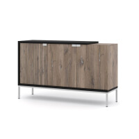 Komoda nowoczesna Toledo 143cm 3D, dąb flagstaff