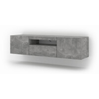 Szafka RTV Aura 150cm uniwersalna, wisząca lub stojąca, beton