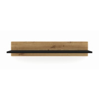 Półka wisząca Nuka G 100cm, dąb artisan / czarny mat
