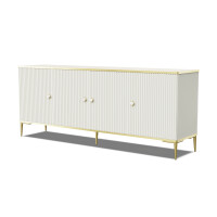 Komoda Petra 4D 182cm, kaszmir - złote nóżki i uchwyty