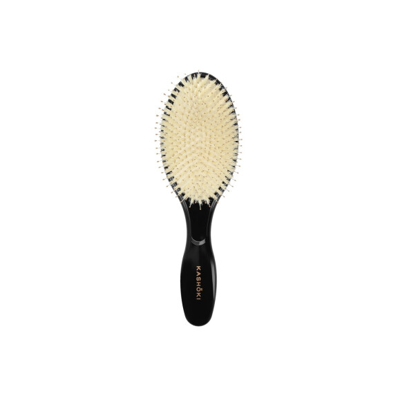 KASHŌKI Smooth White Detangler Duża szczotka z białym włosiem dzika, Oval