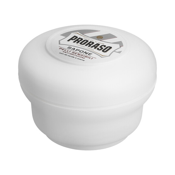 PRORASO WHITE Mydło do golenia w wygodnym tyglu do skóry wrażliwej 150ml