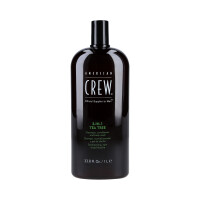 AMERICAN CREW TEA TREE Szampon do włosów, odżywka i żel pod prysznic 3w1 1000ml