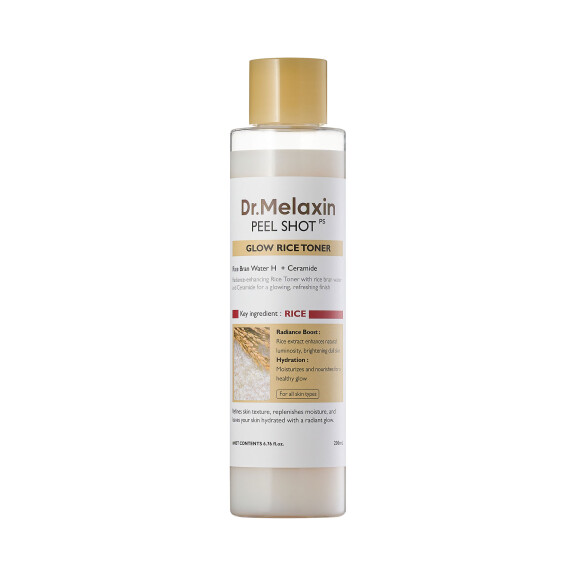 DR.MELAXIN PEEL SHOT LINE Rozświetlający tonik z ekstraktem z białego ryżu 200ml