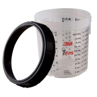 Kubek zewnętrzny/twardy Standard PPS + pierścień zamykający - 3M 16001 - 650 ml
