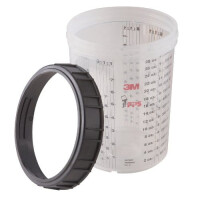 Kubek zewnętrzny/twardy Duży PPS + pierścień zamykający - 3M 16023 - 850 ml