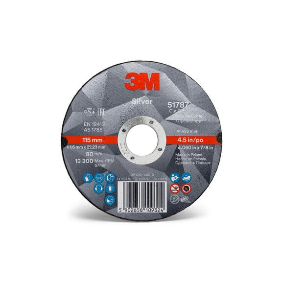 Tarcza do cięcia 3M 51792 Silver T41 - 125 mm x 1,6 mm x 22,23 mm