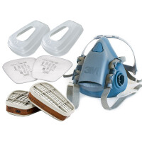 Półmaska lakiernicza 3M 7503 A1P1 rozmiar L kompletna z filtrami