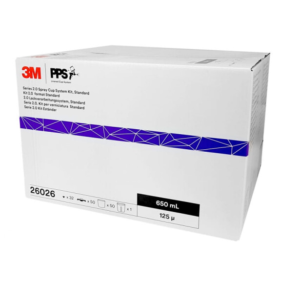 Zestaw kubków wewnętrznych miękkich 3M 26026 PPS Seria 2.0 Standard - 650 ml, 125 μ