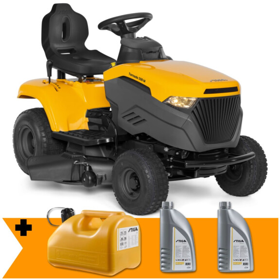 Zestaw Traktor ogrodowy spalinowy Stiga Tornado 398 M (7,1kW 5000m² Manual)