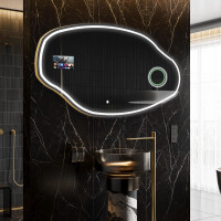 Nepravidelné zrkadlo LED Smart O223 Google
