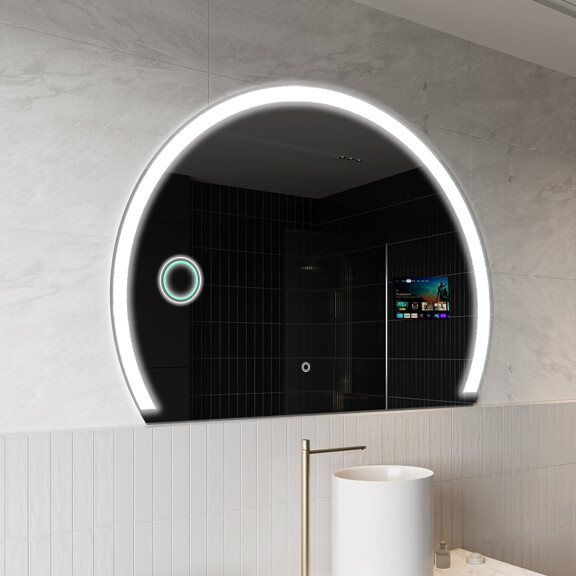 Polokruhové zrkadlo LED Smart W222 Google
