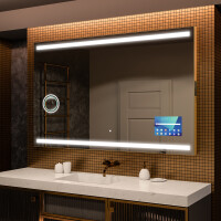 Espejo inteligente de baño con luz L09 con bluetooth, SmartPanel