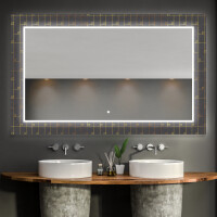 Espejo de baño con luz decorativos pared con Interruptor táctil - microcircuit
