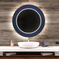 Espejo de baño con luz decorativos pared con Interruptor táctil - blue drawing