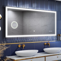 Espejo inteligente de baño con luz - SlimLine L01 con bluetooth, SmartPanel