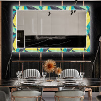 Espejo decorativo pared comedor con Interruptor con sensor - abstract geometric