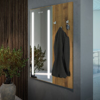 Espejo rectangulares grandes con ganchos con luz LED - Andes
