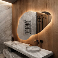 Espejo de baño LED de forma irregular P221