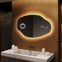 Espejo de baño LED de forma irregular O221