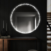 Espejo redondo baño con luz LED L115 con bluetooth, espejo cosmético moderno e iluminado LED