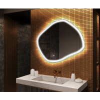 Espejo de baño LED de forma irregular R222