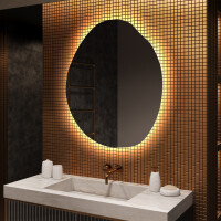 Espejo de baño LED de forma irregular U221