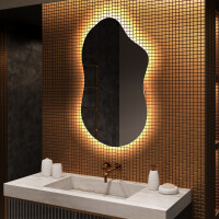 Espejo de baño LED de forma irregular F221