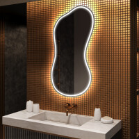 Espejo de baño LED de forma irregular K222