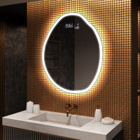 Espejo de baño LED de forma irregular U223