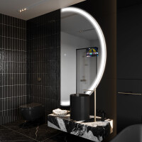 Espejo LED Media Luna Moderno - Iluminación de Estilo para Baño SMART  A222 Google