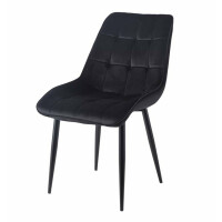 Krzesło tapicerowane Vigo velvet czarny nogi w kolorze czarnym