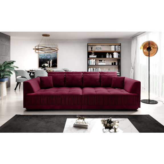 Big sofa Zonda z elektrycznie wysuwanymi siedziskami - Bez funkcji spania, Tkanina obiciowa, Bez pojemnika