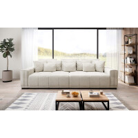 Sofa do salonu Mindelo z funkcją spania typu DL - System automat DL, Tkanina obiciowa, 1 x pojemnik