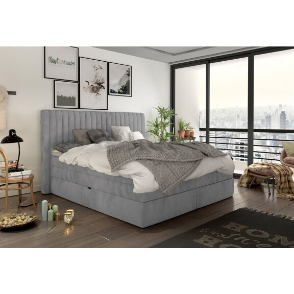 Promocja łóżko Minola 140 z materacem Top Premium Riviera 16, 59, 81, 91, 96 - 140, Bonell+Pocket+Top Premium, 2 x pojemnik