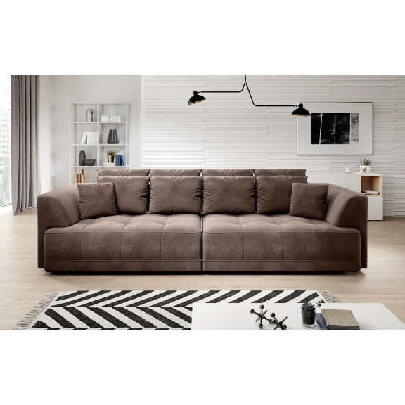 Promocja sofa Tiga z elektrycznie wysuwanymi siedziskami Riviera 16, 81, 91, 96 - Bez funkcji spania, Tkanina obiciowa, Bez pojemnika