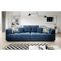 Big sofa Tiga z elektrycznie wysuwanymi siedziskami - Bez funkcji spania, Tkanina obiciowa, Bez pojemnika