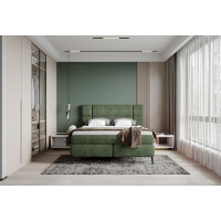 Promocja łóżko do sypialni Lucio 140 z materacem Top tkanina Cloud - 140, Bonell+Pocket+Top Classic, Nie