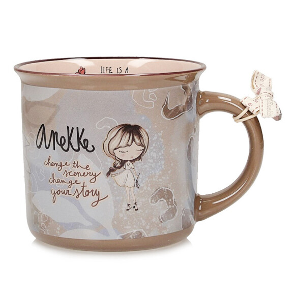 Pojemny Kubek porcelanowy wielokolorowy Anekke 40485-104