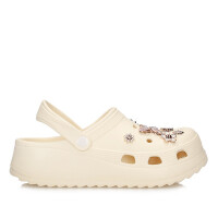 Stylowe Klapki damskie Filippo DK6690/24 kremowe