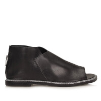 Zabudowane czarne włoskie saszki sandały Tuffoni 1725003LL BLACK