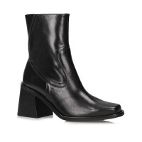 Eleganckie Botki damskie na słupku Wonders L-1202 czarne