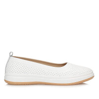 Komfortowe skórzane półbuty damskie Filippo DP7008/25 WH