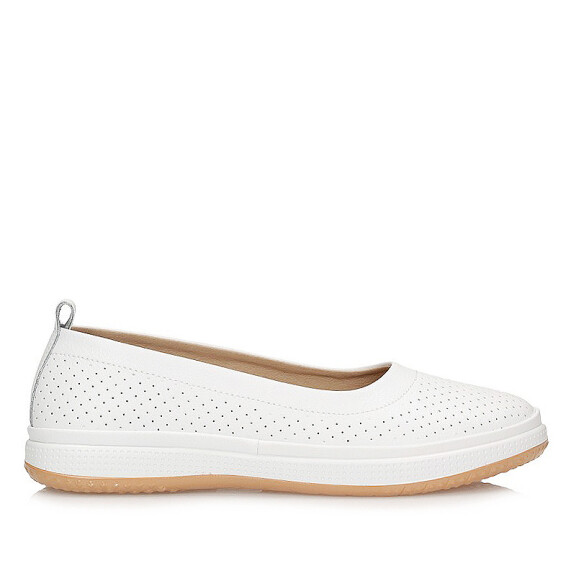 Komfortowe skórzane półbuty damskie Filippo DP7008/25 WH