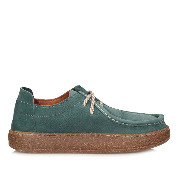 Wygodne profilowane Półbuty Ravini 241094 OIL GREEN NUBUCK
