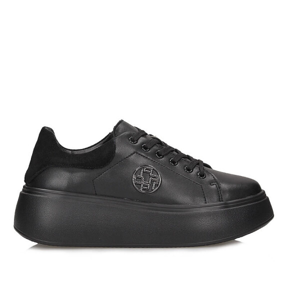 Półbuty sneakersy na grubej podeszwie Filippo DP6058/25 BK